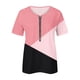 thumbnail image 4 of Blusa de manga corta con cuello en V, informal, cómoda y elegante para mujer OAVQHLG3B Store  lin121212, 4 of 5