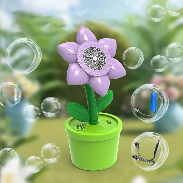 Rosa automática: juguete de jardín para niños al aire libre con burbujas de rosas automáticas de colores