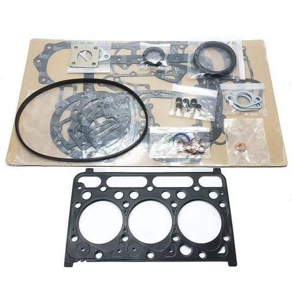 Seapple New Full Gasket Set with Head Gasket Compatible with Kubota, 16467-03310, D1503 Engine Bobcat 753 763 773 CASE 1838 Scat