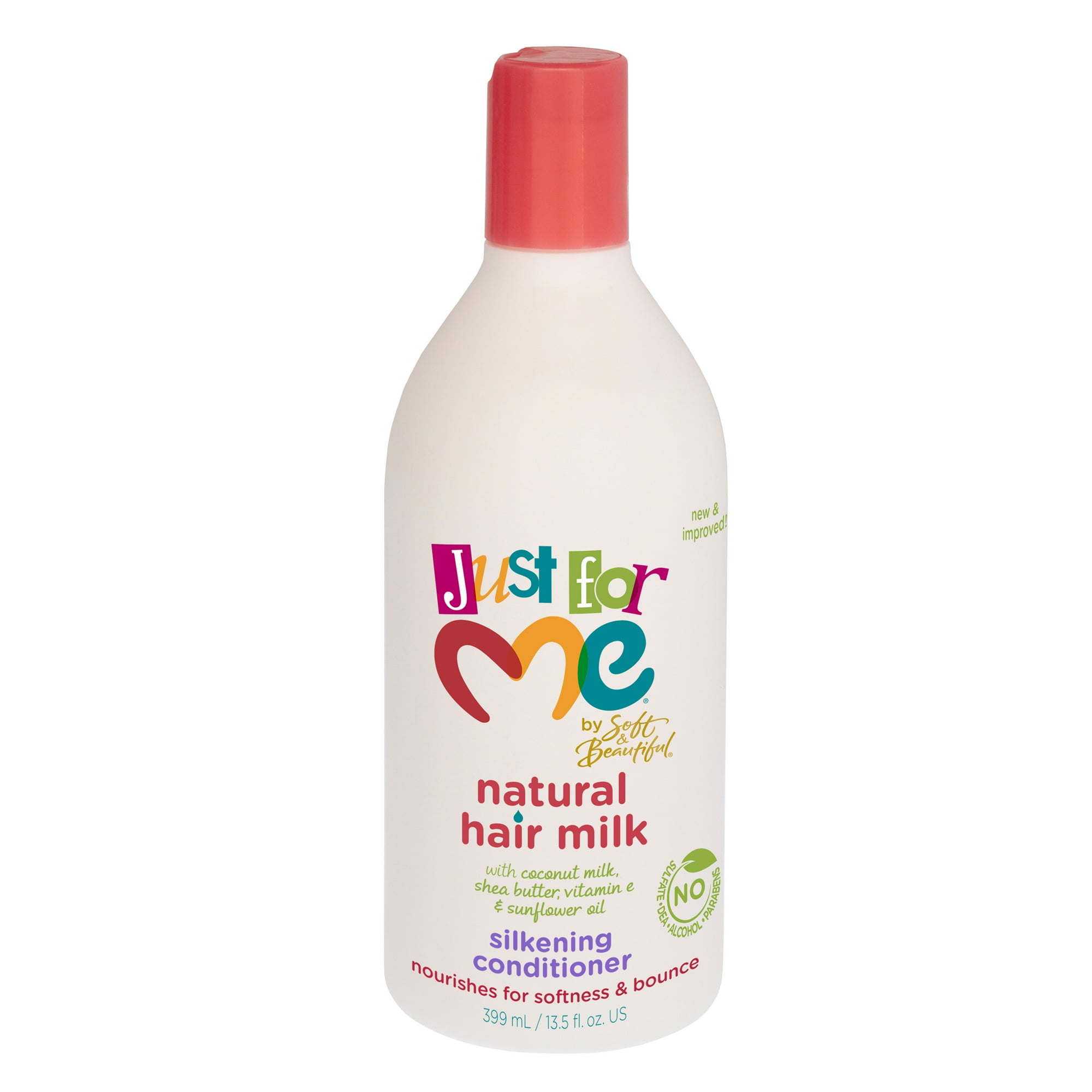Set Of 3  JUST FOR ME - Hair Milk Shampoo 13.5OZ, Conditioner 13.5OZ & Leave-in Detangler 10OZ