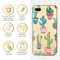thumbnail image 4 of Case Yard iPhone-8-Plus Case Clear Soft & Flexible TPU Ultra Low Profile Slim Fit Thin Shockproof Transparent Bumper Protective Cover Drop Protective Cell Phone Cases (Cute Cactus), 4 of 8