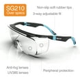thumbnail image 2 of Dex Fit Safety Glasses SG210, Over Specs Antifog Lenses, UV Protection,Blue, 2 of 7
