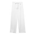 thumbnail image 5 of Summer Savings! Loopsun Plus Size Womens Pants, Casual Pants for Women, Women Drawstring Plus Size High Waist Dress Pants Casual Straight Leg Work Pants with Pockets White XL, 5 of 5