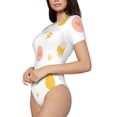 thumbnail image 2 of Fotbe Funny Chicken Women's Crew Neck Short Sleeves Bodysuit Tops Round Neck Slim Sleeveless Soft Comfortable Basic-Large, 2 of 9