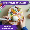 thumbnail image 3 of The Eggmazing Egg Decorator Dragon Egg Kit Arts and Crafts Set - Includes Egg Decorating Spinner, 6 Markers, and 2 Dragon Eggs with 3D Printed Dragons Inside | Ages 3 and Up, 3 of 8
