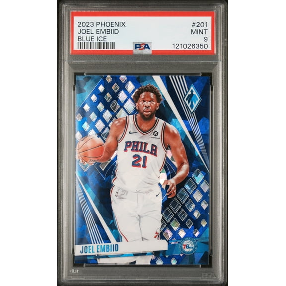 2023 Panini Phoenix Blue Ice Joel Embiid #201 PSA 9