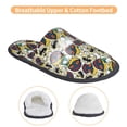 thumbnail image 3 of KLL Happy Skeleton Slippers for Women Men House Slip on Indoor Outdoor Bedroom Furry Fleece Lined Ladies Comfy Anti-Skid Rubber Hard Sole-Medium, 3 of 8