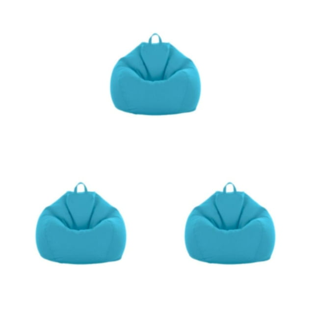 Toystoory Mejorar la decoración de la sala de estar sofás perezosos elegante funda para silla Puff sofá silla bolsa azul cielo Type1 NO1