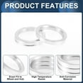 thumbnail image 5 of Unique Bargains Car Wheel Hub Centric Rings Wheels Center Shaft Shock Absorbing Hubrings Aluminium Alloy Silver Tone Durable OD 71.1mm to ID 56.1mm, 5 of 7
