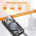 thumbnail image 4 of Electric Lighter with Clock YOZWOO USB Rechargeable Lighter with LED Light, Dual Arc Lighter with Power Display, Plasma Lighter for Candle, Dragon Pattern Cool Lighter Gifts(Black-Dolphin), 4 of 6