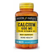 Mason Natural Calcium 600 + D3 400iu - 100 CT