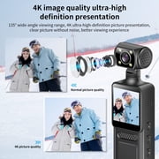 4K Body Camera with 180° Rotating Lens, 4K WiFi Action Camera Mini Video & Audio Pocket Camera, Wearable Camera for Outdoor Sport, Bike, Travel, Work