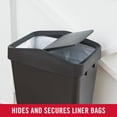 thumbnail image 6 of Rubbermaid Kitchen Trash Can, 12.2 Gallon Plastic Swing Lid Garbage Bin, Black, 6 of 8