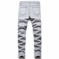 thumbnail image 4 of CPNG Boy's Skinny Jeans Pure Cotton Slim Fit Stretch Jeans Straight Leg Fashion Button Front Zipper Denim Pants(Light Ashy,9-10 Years), 4 of 9
