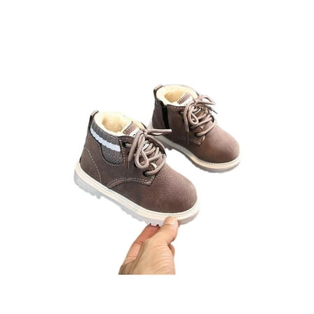 

Crocowalk Girls Non-Slip Comfort Plush Lined Short Booties Hiking Waterproof Breathable Lace Up Shoes