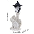 thumbnail image 3 of Estatua de resina con luz solar para jardín, figura decorativa de resina para exteriores con iluminación LED para patio, jardín o camino – Resistente a la intemperie, ideal para homenajes y hogares., 3 of 6