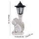 thumbnail image 3 of Lámpara solar para exteriores, estatua de resina con iluminación LED para jardín, patio, caminos, decoración, regalo conmemorativo impermeable para el hogar., 3 of 6