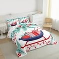 thumbnail image 3 of Castle Fairy Christmas Leaves 3-Piece Full Comforter Set, 3 of 8