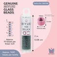 thumbnail image 3 of Miyuki Delica Seed Beads – Size 11/0 (1.6 mm), DB0788, Matte Trnsp Zircon, 7.2 g, Approx. 1440 Beads, 3 of 7