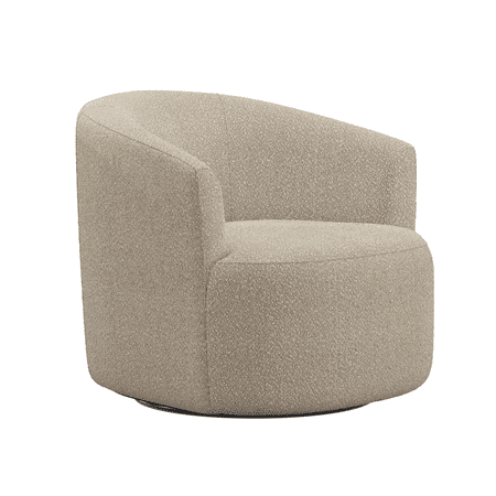 MAINSTAYS BOUCLE SWIVEL ACCENT CHAIR, TAUPE