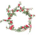 thumbnail image 3 of Guirnalda artificial Inteprter flores elegantes decoraciones duraderas color blanco, 3 of 6