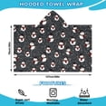 thumbnail image 2 of Black Christmas Snowman Pattern Hooded Bath Towel，50"x30" for Ages 3 To 12 Kids, Quick Dry Lightweight Soft Microfiber Hood Beach Towel Cover Up for Kids, 2 of 7