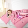 thumbnail image 3 of Castle Fairy Pink Fashion Elegant Mirror Full Size Bedding Sets 7 Pieces for Girls,Sparkly Shoes Full Size Bed in a Bag,Pink Reversible, 3 of 7