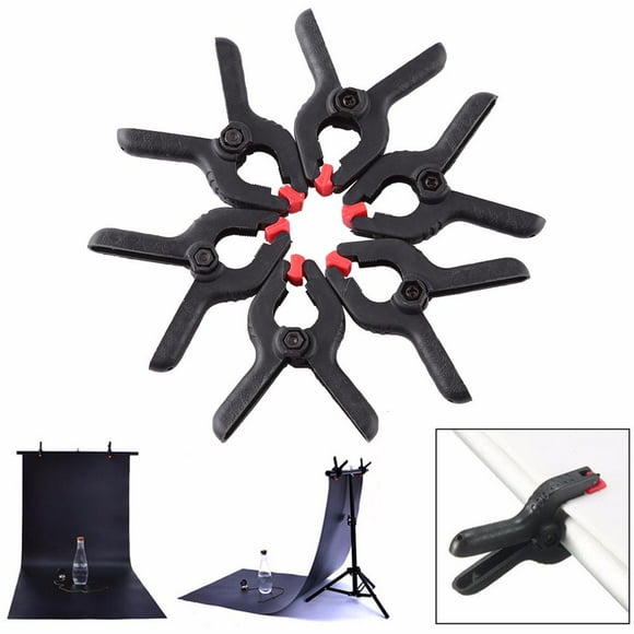 Peahefy Background Stand Clips,6pcs Photo Studio Clips Spring Clamps for Photography Backdrop Background Stand Clips