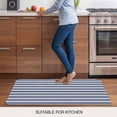 thumbnail image 5 of Navy Blue Striped Door Mat&nbsp;Indoor Outdoor Entrance, Non Slip Rug for Kitchen Bathroom Entryway Rug, Farmhouse Striped Geometric Art Washable Doormat Floor Mat for Office Home Decor 24x36 Inch, 5 of 8