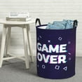 thumbnail image 3 of DouZhe Waterproof Collapsible Large Laundry Baskets, Glitch Text Game Over Prints Circular Hamper with Handles, 3 of 7