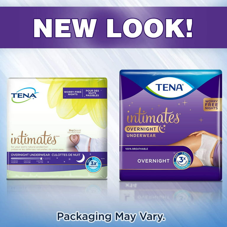 Tena Intimates Incontinence Overnight Underwear for Women, Size