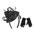 thumbnail image 4 of Satins Fascinator Hats Fascinator Flower Headband Feathers Tea Party Wedding Hair Clips for Womens rose, 4 of 4