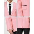 thumbnail image 6 of INSPIRE CHIC Men's Suit Jacket Notched Lapel Long Sleeve Single Vent Back One-Button Blazer 38 Pink, 6 of 6