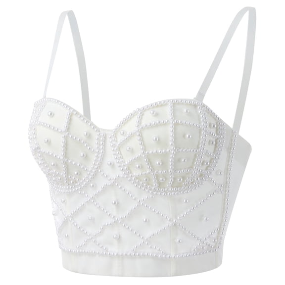 Women Summer Tops Womens Corset Top Bustier Corset Top Tight Fitting Tank Suspender Solid Short Fashion 1 Girl Crop for Women Tops Workout Bohemian for Compression plus White XL