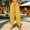 Yellow plus size palazzo pants with pockets a1, variant on Women Plus Size Harem Pants Elastic Waist Trousers with Pockets Casual Loose Long Palazzo Pants Travel Lounge Work Fall Fashion Outfits, Yellow 2XL