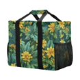thumbnail image 2 of Large-capacity handheld storage bag Thickened picnic travel bag oversized clothing luggage organizing bag Yellow Chrysanthemum, 2 of 8