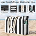 thumbnail image 5 of Waterproof & Sand-Resistant Beach Tote Bag with Zipper - Large Striped Swim Bag for Women, Perfect for Pool, Beach, and Travel, 5 of 7
