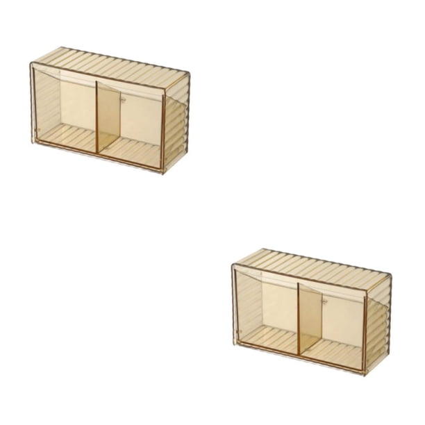 Caja de Almacenamiento Montada en la Pared Yuarrent ABS Marron Oscuro 17,3*10,3*6,6 cm 2piezas