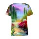 thumbnail image 4 of Tops Para Mujer Blusa Estampada Informal Camisetas Con Cuello en V Camisetas de Manga Corta Odeerbi  ODB180094, 4 of 5