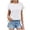 White, variant on HXWCHs Women Solid Organic Cotton T Shirt Elegant Loose Fit Summer Casual Short Sleeve Round Neck Basic Tee for Women Regular Shoulder Fashion top M Khaki