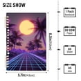 thumbnail image 2 of FORMRS 1-Subject Spiral Notebook 8" x 5" College Ruled 60 Refillable Sheet A5 Hard Cover, 2 Pack, Night Purple Road, 2 of 7