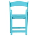 thumbnail image 6 of Turquoise Blue Resin Folding Chair with Matching Seat by Chivari, 6 of 15