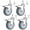 4-4 inch With Brake, variant on Stem Caster Wheels 3 Inch Locking Casters Set Of 4 7/16-inch Diameter Swivel Castor Heavy Duty Tpr Rubber Replacement Castors For Cart Stool Mop Bucket Grill Shop Vac