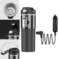 thumbnail image 1 of Taza calefactora para coche, hervidor de agua para coche, taza calentada de acero inoxidable, taza de agua eléctrica para té, leche, coches familiares , negro, 1 of 8