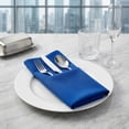 thumbnail image 4 of REGALWOVEN 12 Pack Cloth Napkins, Satin Washable and Reusable Table Dinner Napkins for Restaurant, Weddings, Event and Parties Royal Blue 12x12inch, 4 of 6