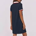 thumbnail image 5 of ZOELNIC Women's Polo Dress Short Sleeve V Neck Casual Summer Mini Shirt Dress With Pockets, 2XL, 5 of 9