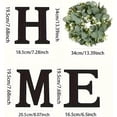 thumbnail image 5 of Home Sign Wall Decor | Wooden Home Letter Sign | Rustic Decor with Artificial Eucalyptus Wreath for Living Room Kitchen Entryway Housewarming Wedding Holiday Party, 5 of 8
