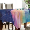 thumbnail image 3 of BZSMCE Square Tablecloth Celestial Cat on A Rainbow Pattern Tableclothes, 3 of 9