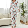 thumbnail image 2 of Top-kevin Women's Pajama Sets Sea Lobster Cartoon Long Sleeve Lounge Sets Pjs Sleepwear with Pockets, 2 of 6