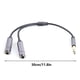 thumbnail image 3 of Bearachild Cable de extensión macho a hembra de 6,35mm a 2 de 6,5mm, conector de transmisión Digital para pareja, Cable mezclador de ordenador, Cables de audio/vídeo, 3 of 6